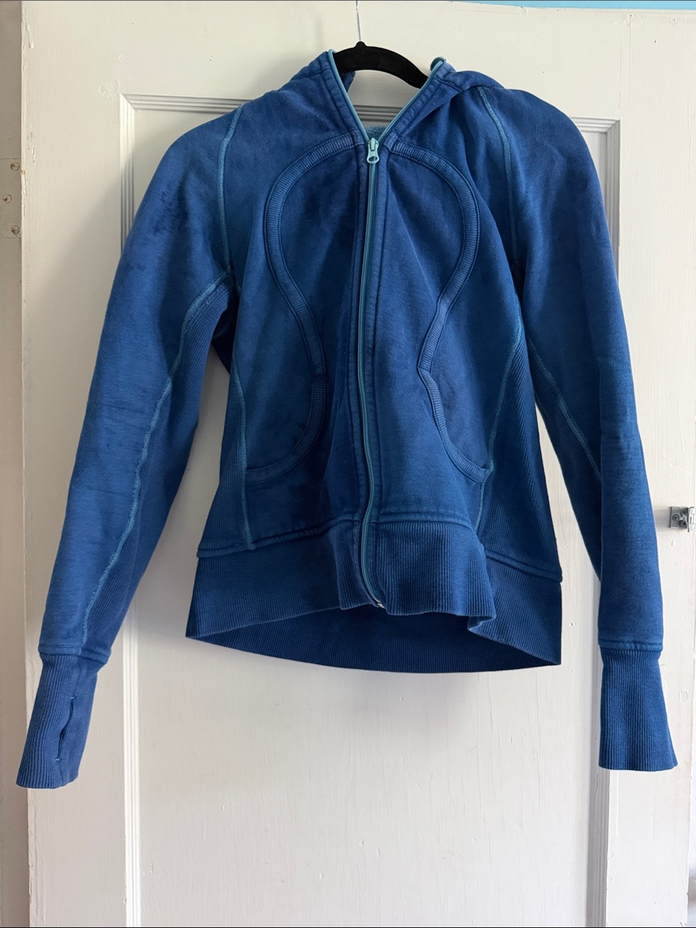 Women's Blue Zip Hoodie Jacket